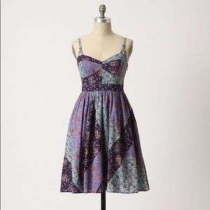 Maeve Anthropologie Collected Calico Dress